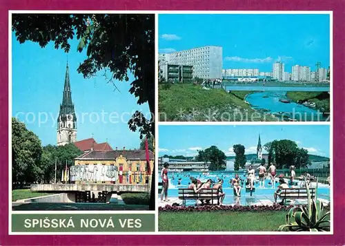 Spisska_Nova_Ves Platz Kirche Wohnsiedlung Freibad Spisska_Nova_Ves