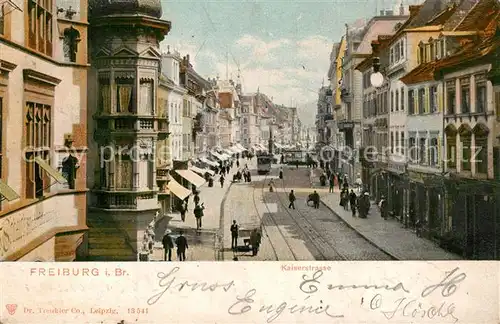 AK / Ansichtskarte Freiburg_Breisgau Kaiserstrasse Freiburg Breisgau