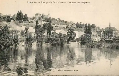 AK / Ansichtskarte Argenton sur Creuse Rive gauche de la Creuse vue prise des Baignettes Argenton sur Creuse