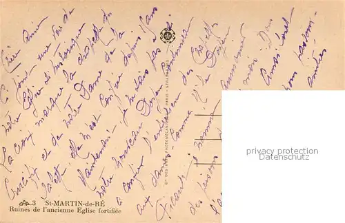 AK / Ansichtskarte Saint Martin de Re Ruines de l ancienne eglise fortifiee Saint Martin de Re