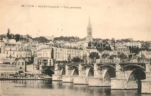 AK / Ansichtskarte Saint_Cloud Vue generale Pont Saint Cloud