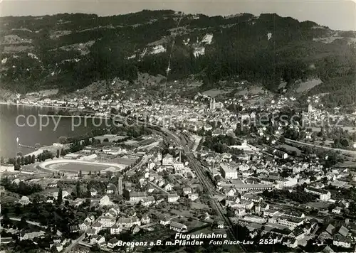 AK / Ansichtskarte Bregenz_Bodensee Fliegeraufnahme mit Pf?nder Bregenz Bodensee