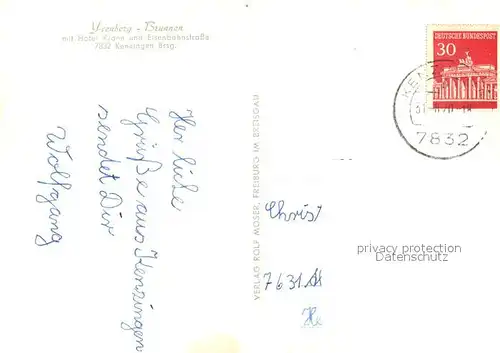 AK / Ansichtskarte Kenzingen Ysenberg Brunnen Kenzingen