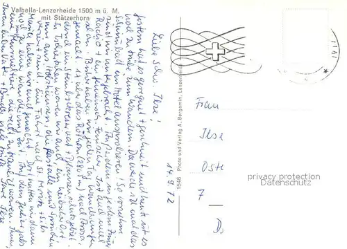 AK / Ansichtskarte Valbella_Lenzerheide mit St?tzerhorn Valbella_Lenzerheide