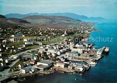 AK / Ansichtskarte Sortland Fliegeraufnahme Quay Sortland