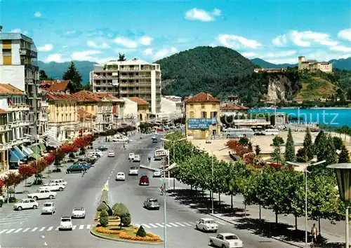 AK / Ansichtskarte Arona_Lago_Maggiore mit Burg von Angera Arona_Lago_Maggiore