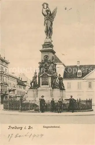 AK / Ansichtskarte Freiburg_Breisgau Siegesdenkmal Freiburg Breisgau