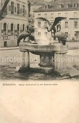 AK / Ansichtskarte Baden Baden Neuer Kurbrunnen in der Sophien Allee Baden Baden