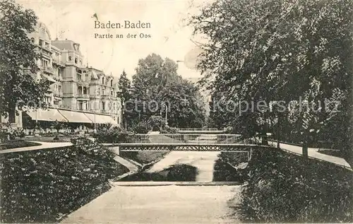 AK / Ansichtskarte Baden Baden Partie an der Oos Baden Baden