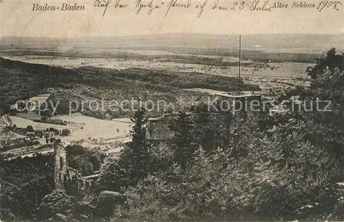 AK / Ansichtskarte Baden Baden Altes Schloss Baden Baden