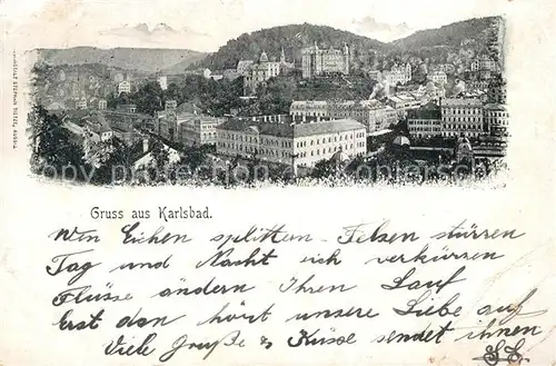 AK / Ansichtskarte Karlsbad_Eger Stadtansicht Karlsbad_Eger