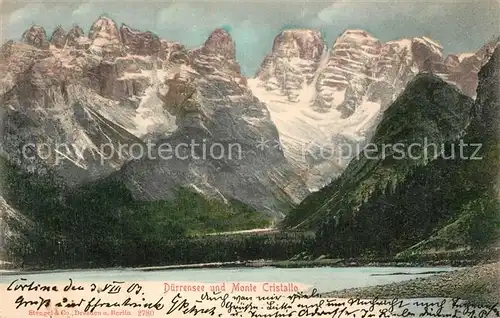 AK / Ansichtskarte Duerrensee mit Monte Cristallo Duerrensee