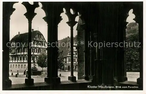 AK / Ansichtskarte Maulbronn Kloster Blick vom Paradies Maulbronn