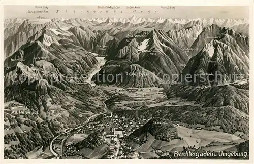 AK / Ansichtskarte Berchtesgaden Panoramakarte Berchtesgaden