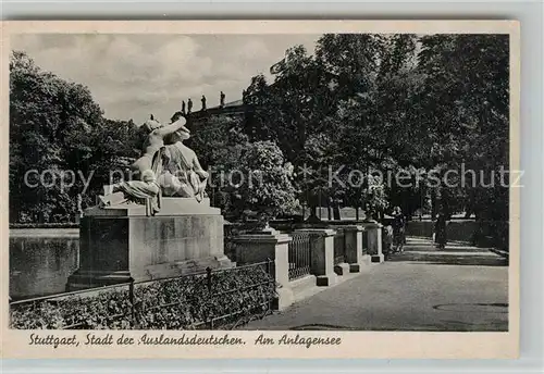 AK / Ansichtskarte Stuttgart Am Anlagensee Stuttgart