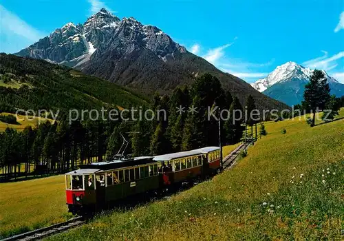 AK / Ansichtskarte Stubaital Stubaitalbahn mit Serles und Habicht Stubaital