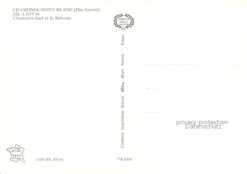 AK / Ansichtskarte Chamonix et le Brevent Chamonix