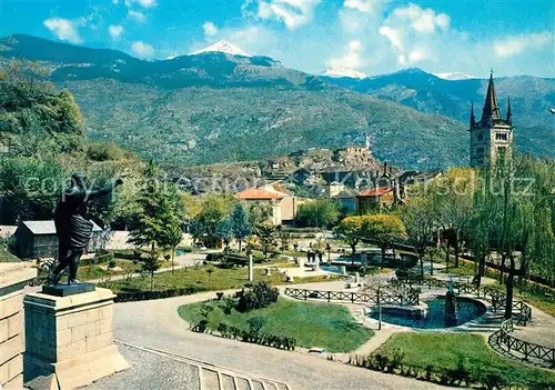 Susa_Italia Parco Augusto sulfo sfondo il Rocciamelone 