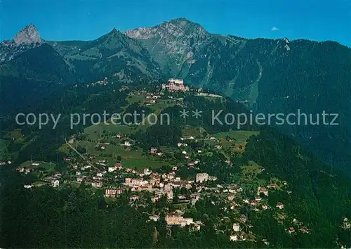 Glion Vue aerienne Caux Rochers de Naye et Dent de Jaman Glion