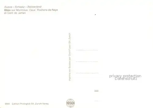 Glion Vue aerienne Caux Rochers de Naye et Dent de Jaman Glion