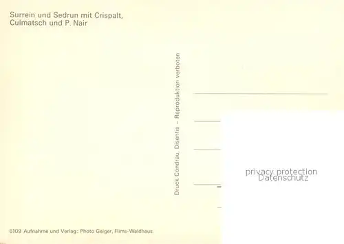Surrein mit Sedrun Crispalt Culmatsch und Piz Nair Surrein