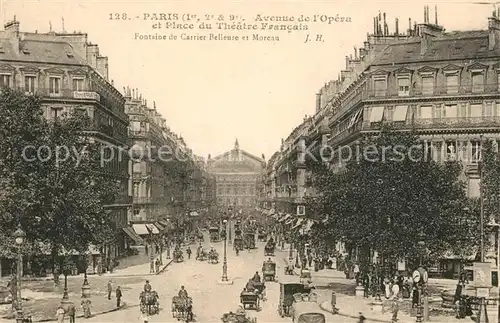 Paris Avenue de l Opera Place du Theatre Francais Paris