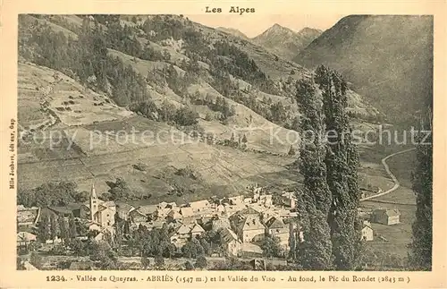 Abries Panorama Vallee du Queyras et Vallee du Viso au fond Pic du Rondet Alpes Abries