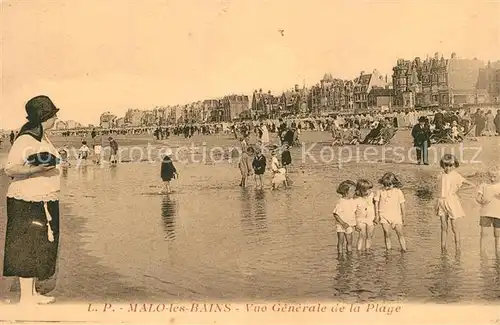 Malo les Bains Vue generale de la plage Malo les Bains