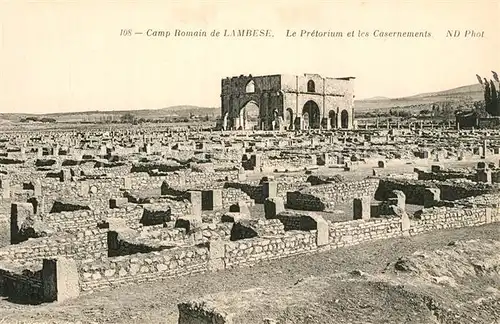 Lambese Camp romain le Pretorium et les Casernements Lambese
