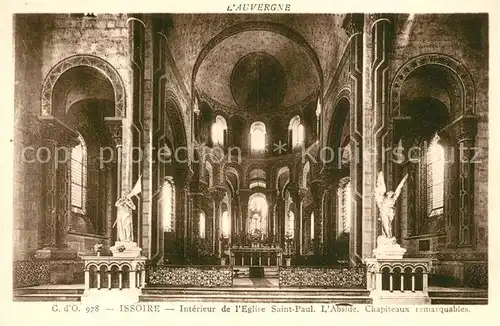 Issoire Interieur de l Eglise Saint Paul Abside Issoire