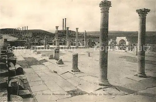 Timgad Ruines Romaines Marche Timgad