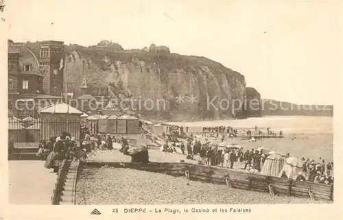 Dieppe_Seine Maritime Plage Casino et les Falaises Dieppe Seine Maritime