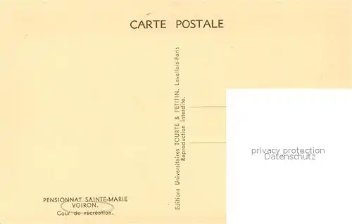 Voiron Pensionnat Sainte Marie Cour de recreation Voiron