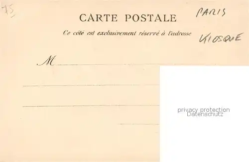 Paris Pensionnat de Passy vue du parc Kiosque Paris