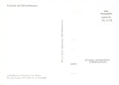 AK / Ansichtskarte Ochsenhausen Fliegeraufnahme Ochsenhausen