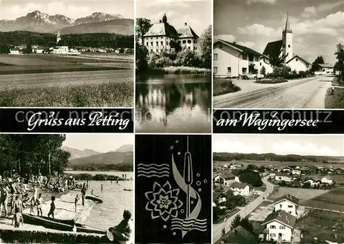 AK / Ansichtskarte Petting Wagingersee Fliegeraufnahme Petting