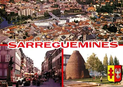 AK / Ansichtskarte Sarreguemines Fliegeraufnahme Strassenpartie Park Sarreguemines