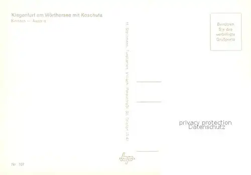 AK / Ansichtskarte Klagenfurt_Woerthersee Fliegeraufnahme mit Koschuta Klagenfurt_Woerthersee