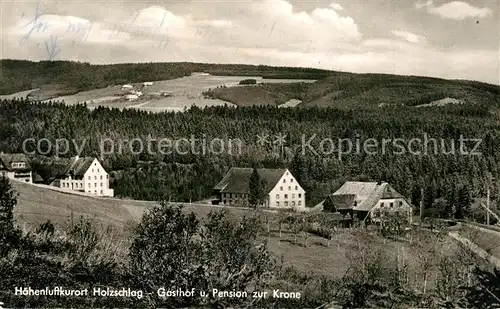 AK / Ansichtskarte Holzschlag_Bonndorf Gasthof Pension zur Kroe Panorama Holzschlag_Bonndorf