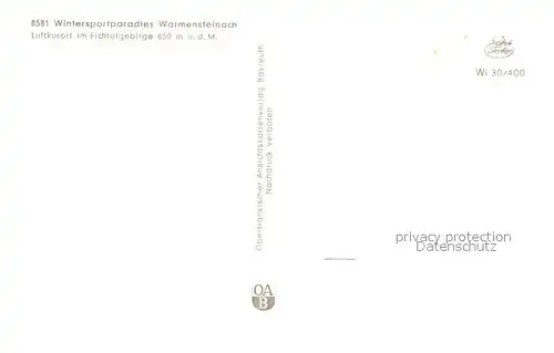 AK / Ansichtskarte Warmensteinach Winterlandschaft Warmensteinach