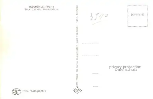 AK / Ansichtskarte Hedemuenden Werrabruecke Hedemuenden