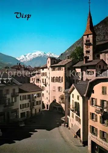 Visp Kaufplatz mit Mischabelgruppe Visp