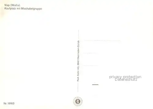 Visp Kaufplatz mit Mischabelgruppe Visp