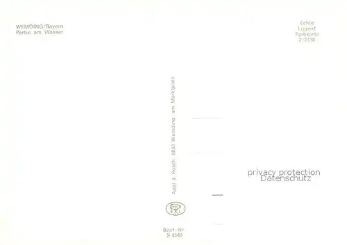 Wemding Partie am Wasser mit Kirche Wemding