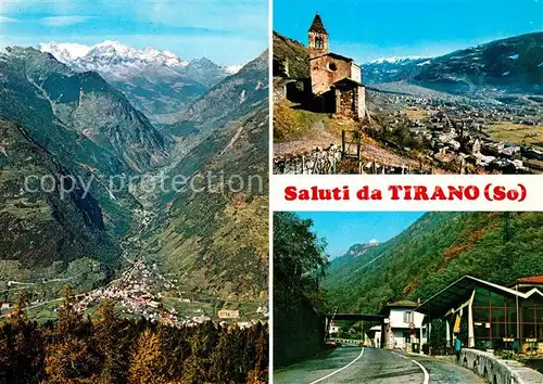 Tirano Panorama Kirche Strassenpartie Tirano
