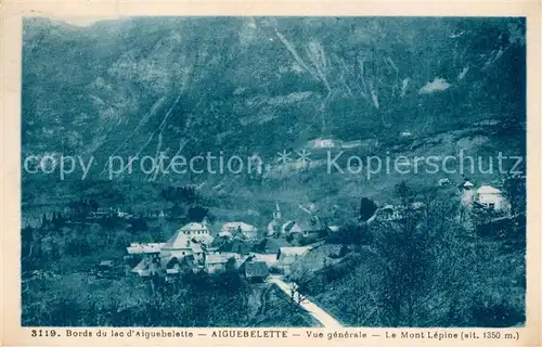 Aiguebelette Vue generale et Mont Lepine Aiguebelette