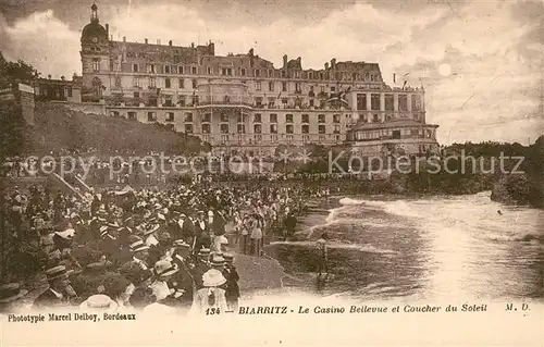 Biarritz_Pyrenees_Atlantiques Casino Bellevue coucher du soleil Biarritz_Pyrenees