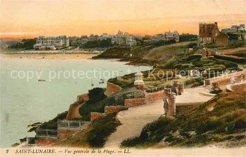 Saint Lunaire Vue generale de la plage Saint Lunaire