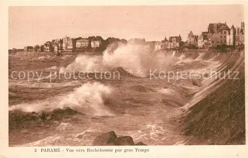 Parame Vue vers Rochebonne par gros temps Parame