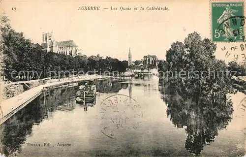 Auxerre Les Quais et la Cathedrale Auxerre